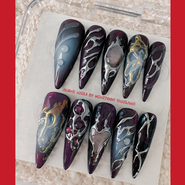 NO.021-Alone Nails By Minetook Thailand