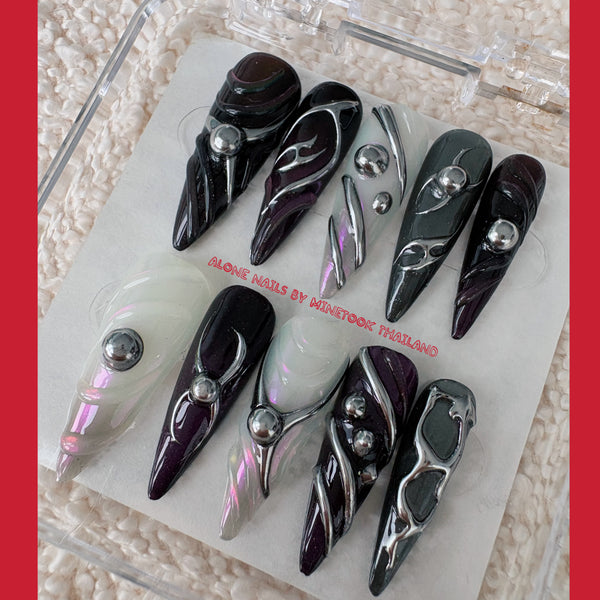 NO.017-Alone Nails By Minetook Thailand